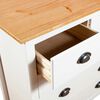 vidaXL Sideboard Hill Wei&szlig; 79x40x80 cm Massivholz Kiefer