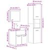 vidaXL 4-tlg. Badm&ouml;bel-Set Betongrau Holzwerkstoff