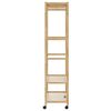 vidaXL Kleiderst&auml;nder mit Ablagen und Rollen 90x40x179,5 cm Bambus