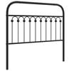 vidaXL Ersatz-Kopfteil Metall Schwarz 107 cm