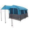 vidaXL Familienzelt mit Dach Blau und Grau 324 x 255 x 230 cm