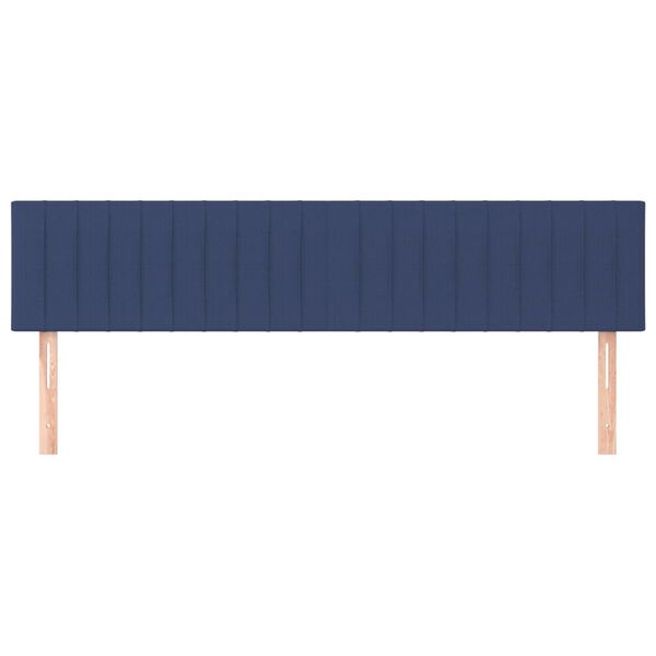 vidaXL Kopfteile Blau 180x5x78/88 cm Stoff