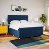 vidaXL Boxspringbett mit Matratze Blau 200x200 cm Stoff