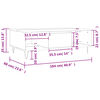 vidaXL Couchtisch Wei&szlig; 104x60x35 cm Holzwerkstoff