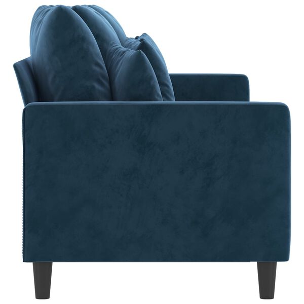 vidaXL 3-Sitzer-Sofa Blau 180 cm Samt