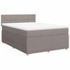 vidaXL Boxspringbett mit Matratze Taupe 140x190 cm Stoff