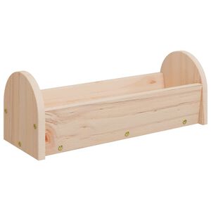 vidaXL Heuraufe f&uuml;r Kaninchen 28x10x10 cm Massivholz Tanne