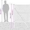 vidaXL Zaunpfosten Grau 10 x 1,4 m (40 x 40 mm Maschen) Stahl und PVC