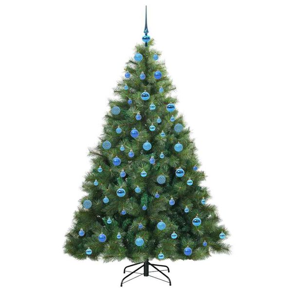 vidaXL K&uuml;nstlicher Weihnachtsbaum mit 300 LEDs Gr&uuml;n 180 cm PE und PVC
