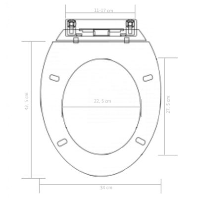 vidaXL Toilettensitz mit Absenkautomatik und Quick-Release Schwarz