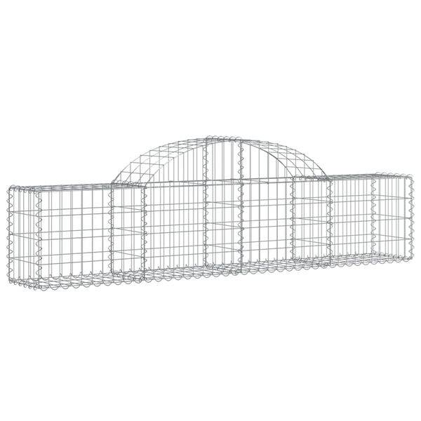 vidaXL Gabionen mit Hochbogen 30 Stk. 200x30x40/60 cm Verzinktes Eisen