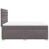vidaXL Boxspringbett mit Matratze Grau 140x190 cm Kunstleder