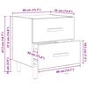 vidaXL Bettschrank 2 pcs Schwarz Eichen-Optik 40 x 35 x 47,5 cm