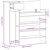 vidaXL Schuhschrank Räuchereiche 100,5x28x100 cm Holzwerkstoff