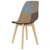 vidaXL Esszimmerst&uuml;hle 6 Stk. Patchwork-Design Grau Stoff