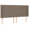 vidaXL Boxspringbett mit Matratze & LED Taupe 200x200 cm Stoff