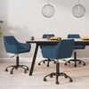 vidaXL Esszimmerst&uuml;hle 4 Stk. Drehbar Blau Samt