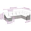 vidaXL Sofa Set mit Kissen mit Speicher 8 pcs Hellgrau Poly-Rattan
