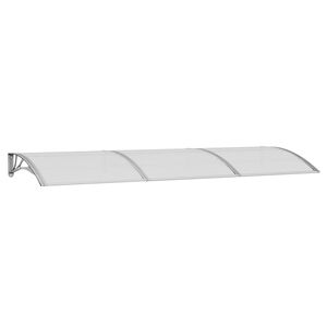 vidaXL T&uuml;rvordach Grau 300x100 cm Polycarbonat