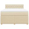 vidaXL Boxspringbett mit Matratze Creme 140x200 cm Stoff