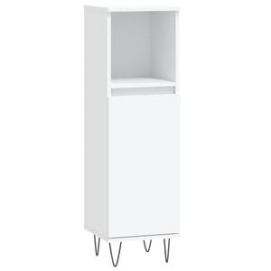 vidaXL Badschrank Wei&szlig; 30x30x100 cm Holzwerkstoff