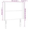 vidaXL LED Kopfteil Rosa 103x16x118/128 cm Samt