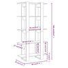 vidaXL B&uuml;cherregal/Raumteiler Schwarz 80x30x160 cm Holzwerkstoff