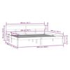 vidaXL Massivholzbett Grau Kiefer 200x200 cm