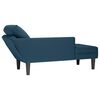 vidaXL Chaiselongue mit Kissen und Rechter Armlehne Blau Samt