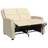 vidaXL Relaxsofa 2-Sitzer Creme Kunstleder
