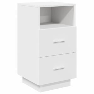 vidaXL Nachttisch mit 2 Schubladen Wei&szlig; 36x36x68 cm