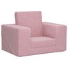 vidaXL Schlafsofa f&uuml;r Kinder Rosa Weicher Pl&uuml;sch
