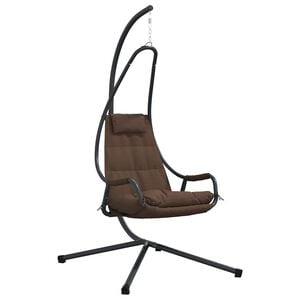 vidaXL H&auml;ngendes Ei-Stuhl Stahl 94 x 107 x 196,5 cm Kaffeebraun
