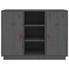 vidaXL Sideboard Grau 100x40x75 cm Massivholz Kiefer