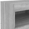 vidaXL Nachttisch mit LED-Leuchten Grau Sonoma 50x40x45 cm