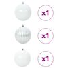 vidaXL Weihnachtsbaumkugel Set XXL 3 pcs Wei&szlig; Kunststoff