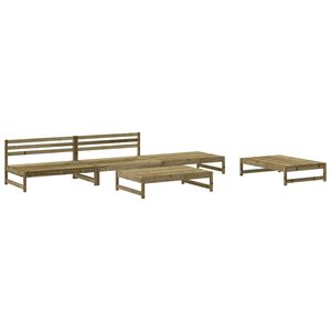 vidaXL 5-tlg. Garten-Lounge-Set Kiefernholz Imprägniert