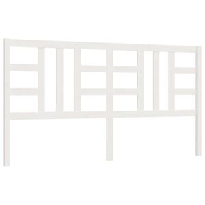 vidaXL Kopfteil Wei&szlig; 206x4x100 cm Massivholz Kiefer