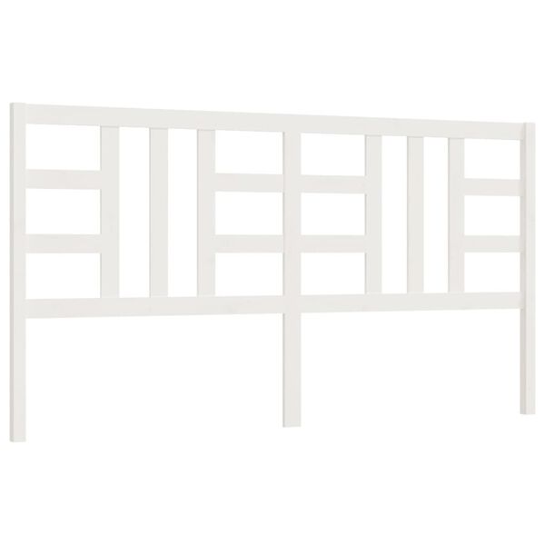 vidaXL Kopfteil Wei&szlig; 206x4x100 cm Massivholz Kiefer