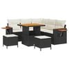 vidaXL Gartensofa-set 8 pcs Schwarz Poly-Rattan