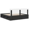 vidaXL Bettrahmen Schwarz 200 x 200 cm Massives Kiefernholz