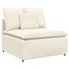vidaXL Modulares Sofa Mittelmodul mit Kissen Creme 100 cm