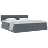 vidaXL Aufbewahrungsbett mit Matratze Dunkelgrau 200 x 200 cm Samt