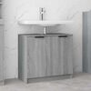 vidaXL Badschrank Grau Sonoma 64,5x33,5x59 cm Holzwerkstoff