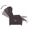 vidaXL Massagesessel mit Aufstehhilfe Dunkelbraun Stoff