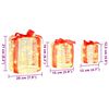 vidaXL Geschenkbox Dekoration 3 pcs Warmwei&szlig; 20 x 20 x 21 cm Acryl