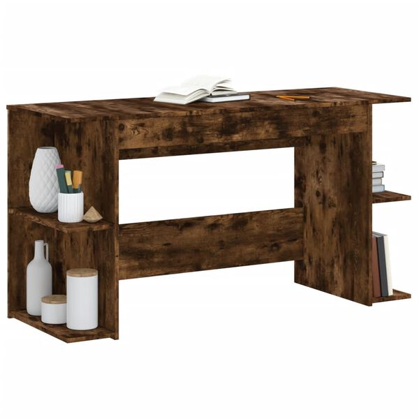 vidaXL Schreibtisch R&auml;uchereiche 140x50x75 cm Holzwerkstoff