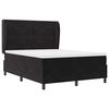 vidaXL Boxspringbett mit Matratze Schwarz 200 x 140 cm Polyester