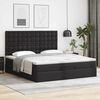 vidaXL Ottoman-Bett mit Matratze Schwarz 180x200 cm Kunstleder