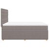 vidaXL Boxspringbett mit Matratze Taupe 140x190 cm Stoff